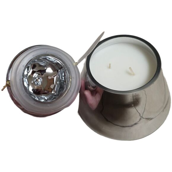 Better Homes & Gardens 2-Wick Metallic Glass Christmas Tree Scented Candle NEW - Picture 3 of 4